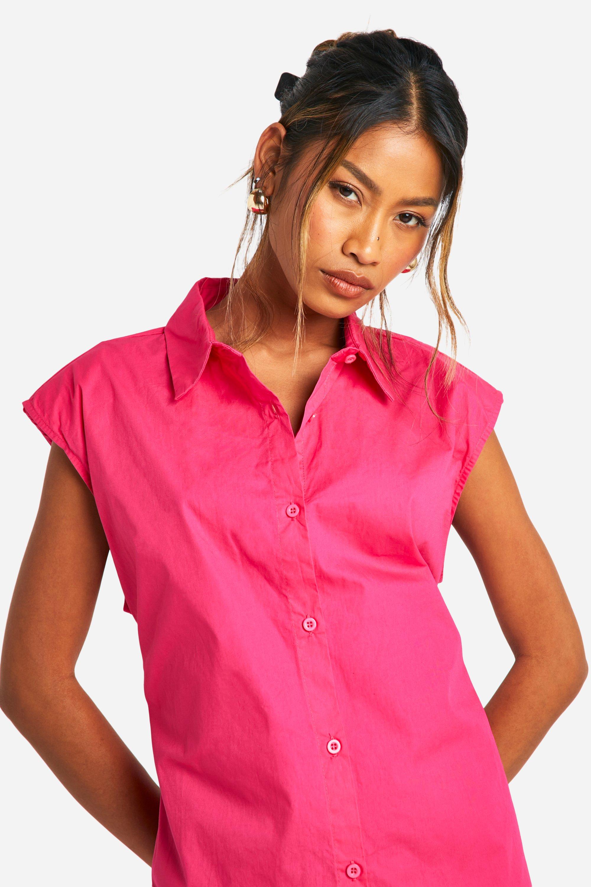 Hot pink sleeveless dress best sale